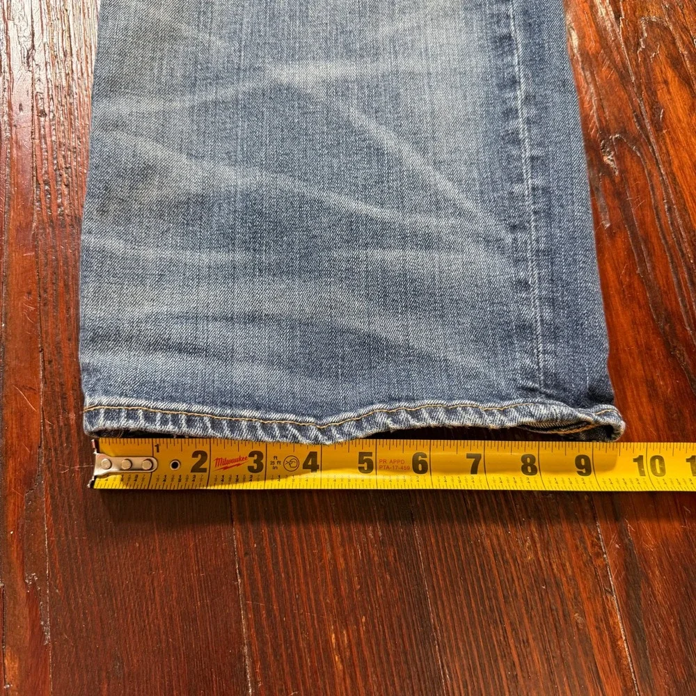 Polo Ralph Lauren Jeans Mens 48x30 Blue Hampton Relaxed Straight Faded Whiskers